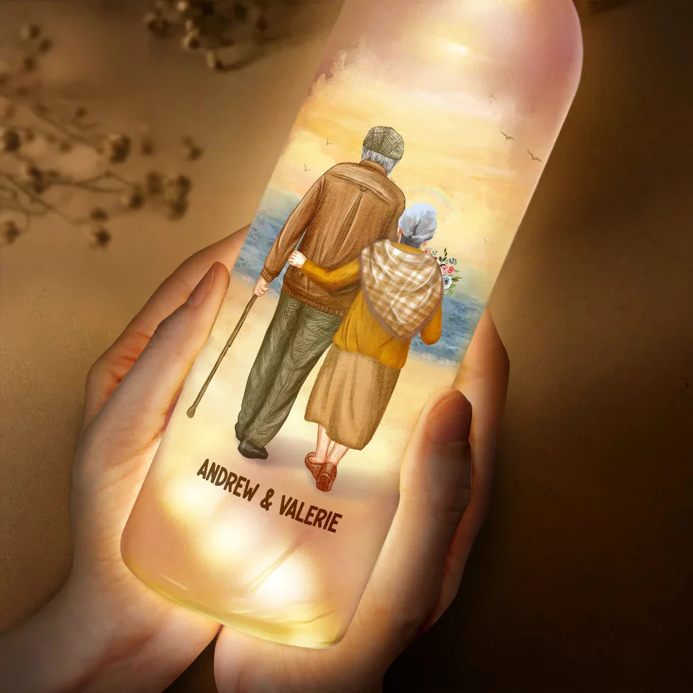 Couple To My Wife Our Home Ain't No Castle - Personalized Bottle Light