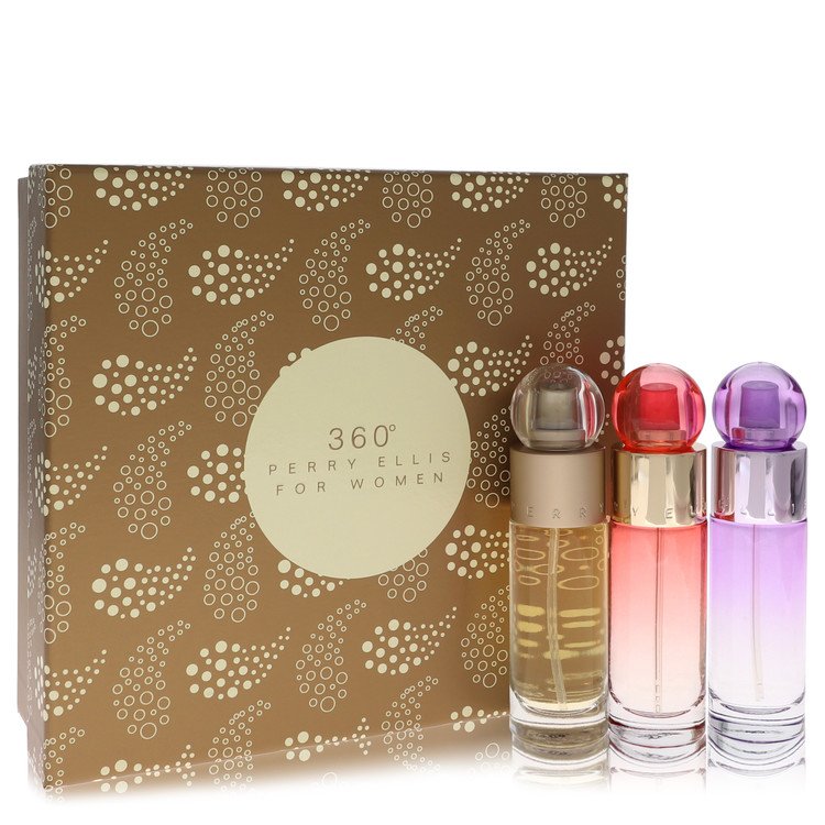 Perry Ellis 360 Gift Set - 1 oz Perry Ellis 360 EDT Spray + 1 oz Perry Ellis 360 Coral EDP Spray + 1 oz Perry Ellis by Perry Ellis --