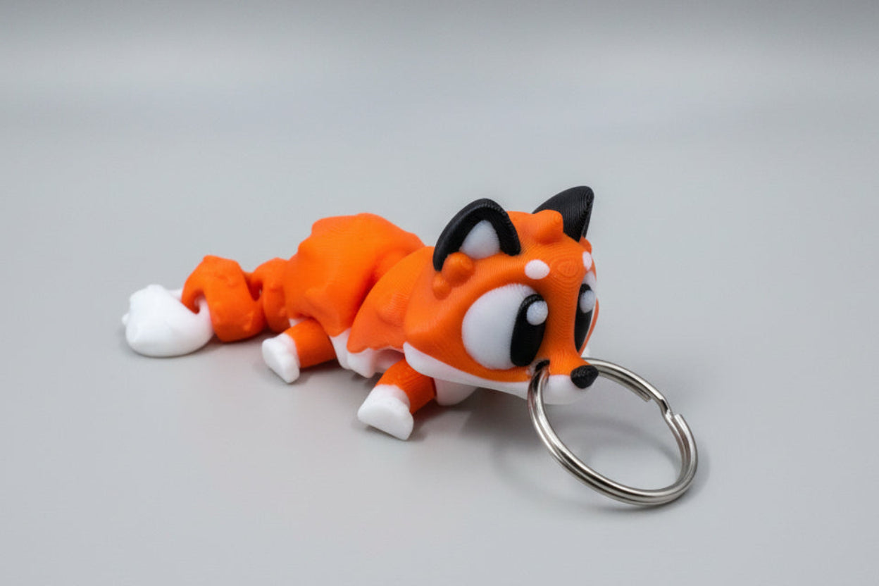 Articulated Baby Fox Keyring