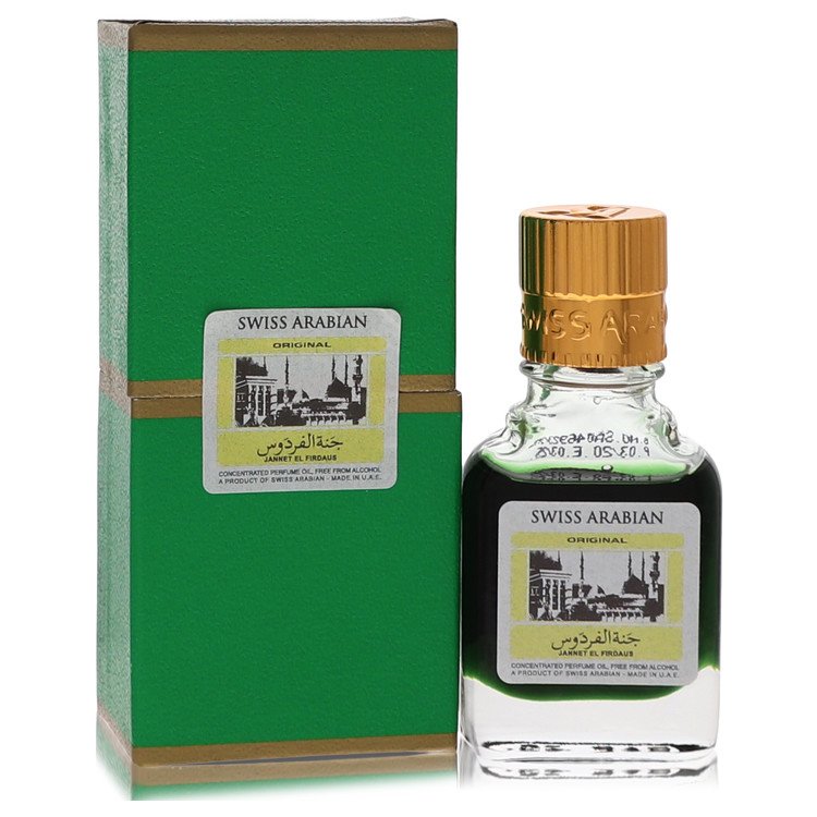 Jannet El Firdaus Concentrated Perfume Oil Free From Alcohol (Unisex Black Edition Floral Attar) by Swiss Arabian 9 ml