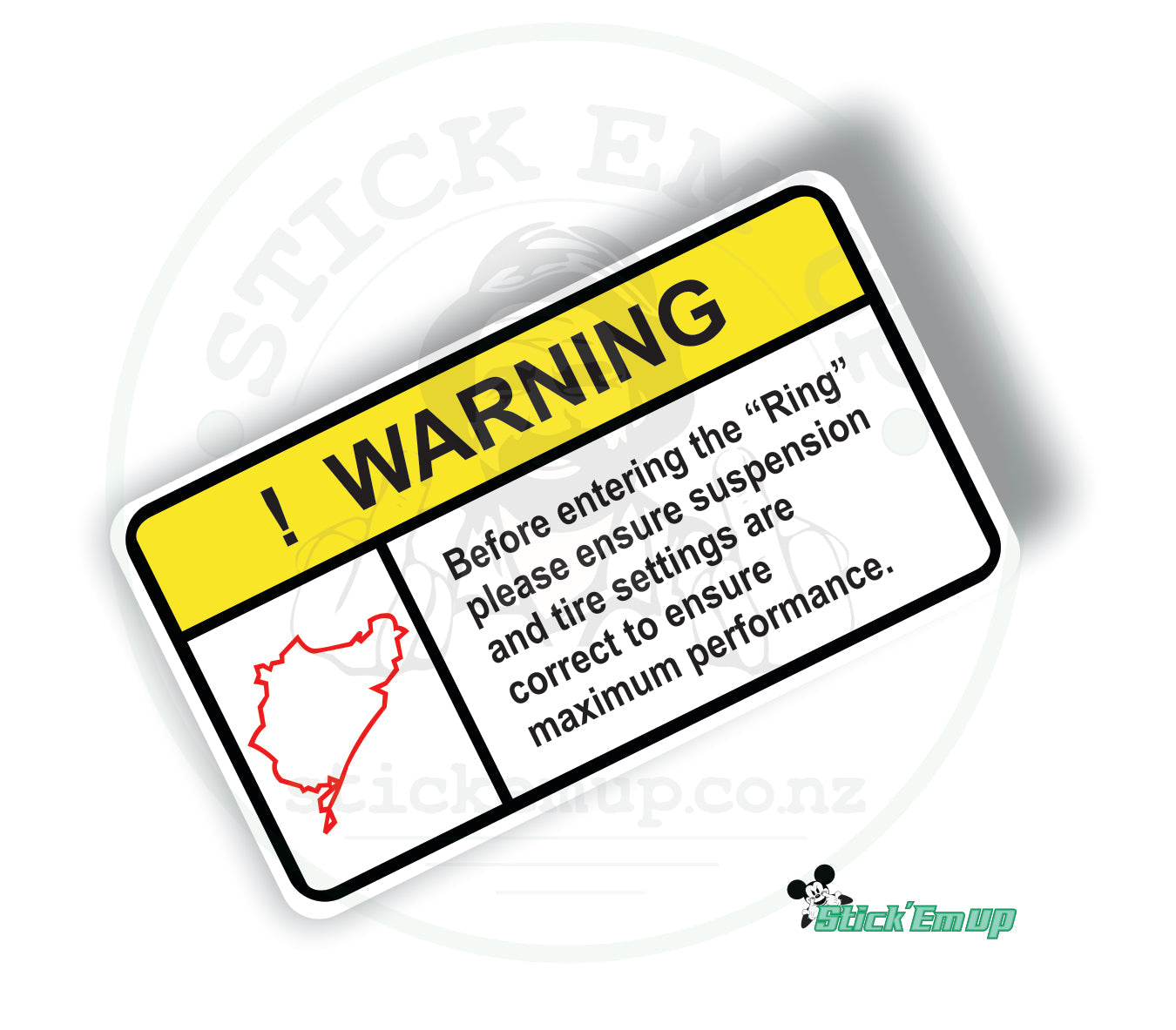 Warning! Ring sticker