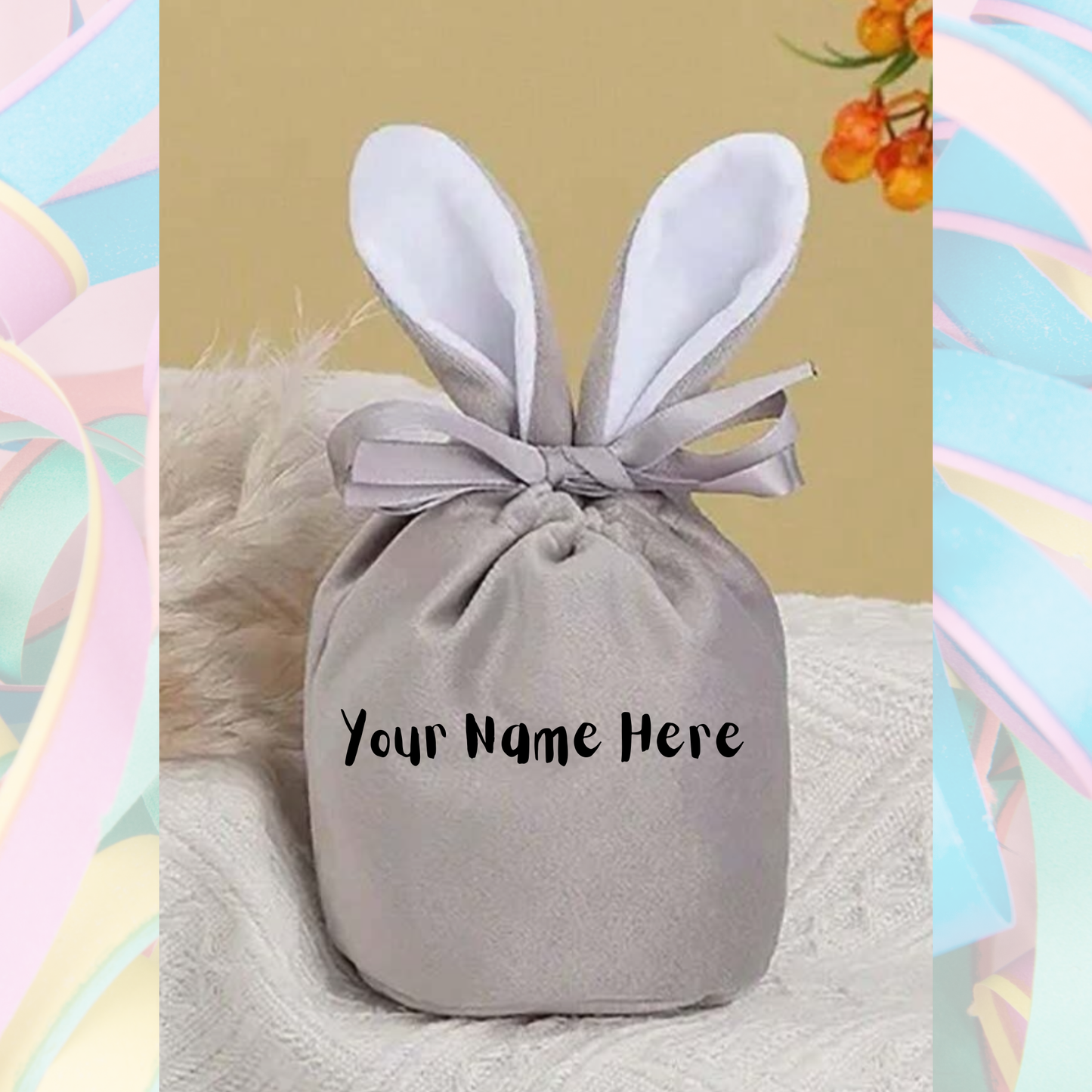 Easter Bunny Velvet Gift Bags