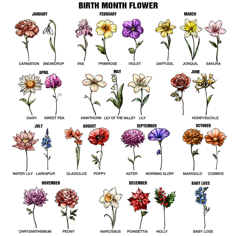 Birth Flower Grow An Old Friend - Personalized Stained Glass Window Hanging Suncatcher