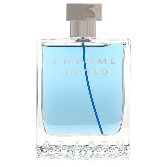 Chrome United Eau De Toilette Spray (unboxed) by Azzaro 100 ml