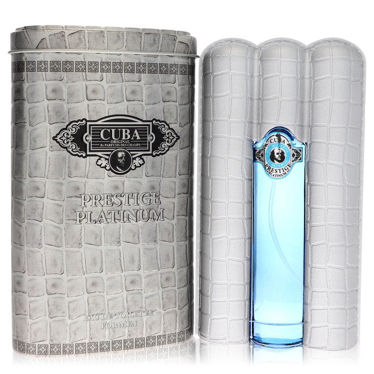 Cuba Prestige Platinum Eau De Toilette Spray by Fragluxe 90 ml
