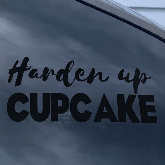 Harden Up Cupcake Car / Window Decal