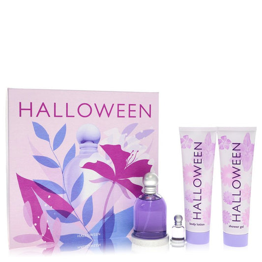 Halloween Gift Set - 3.4 oz Eau De Toilette Spray + 5 oz Body Lotion + 5 oz Shower Gel + .15 oz Mini EDT by Jesus Del Pozo --