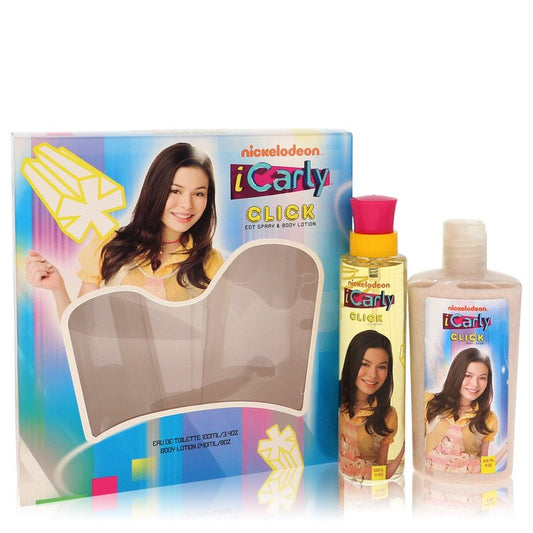 Icarly Click Gift Set - 3.4 oz Eau De Toilette Spray + 8 oz Body Lotion by Marmol & Son --