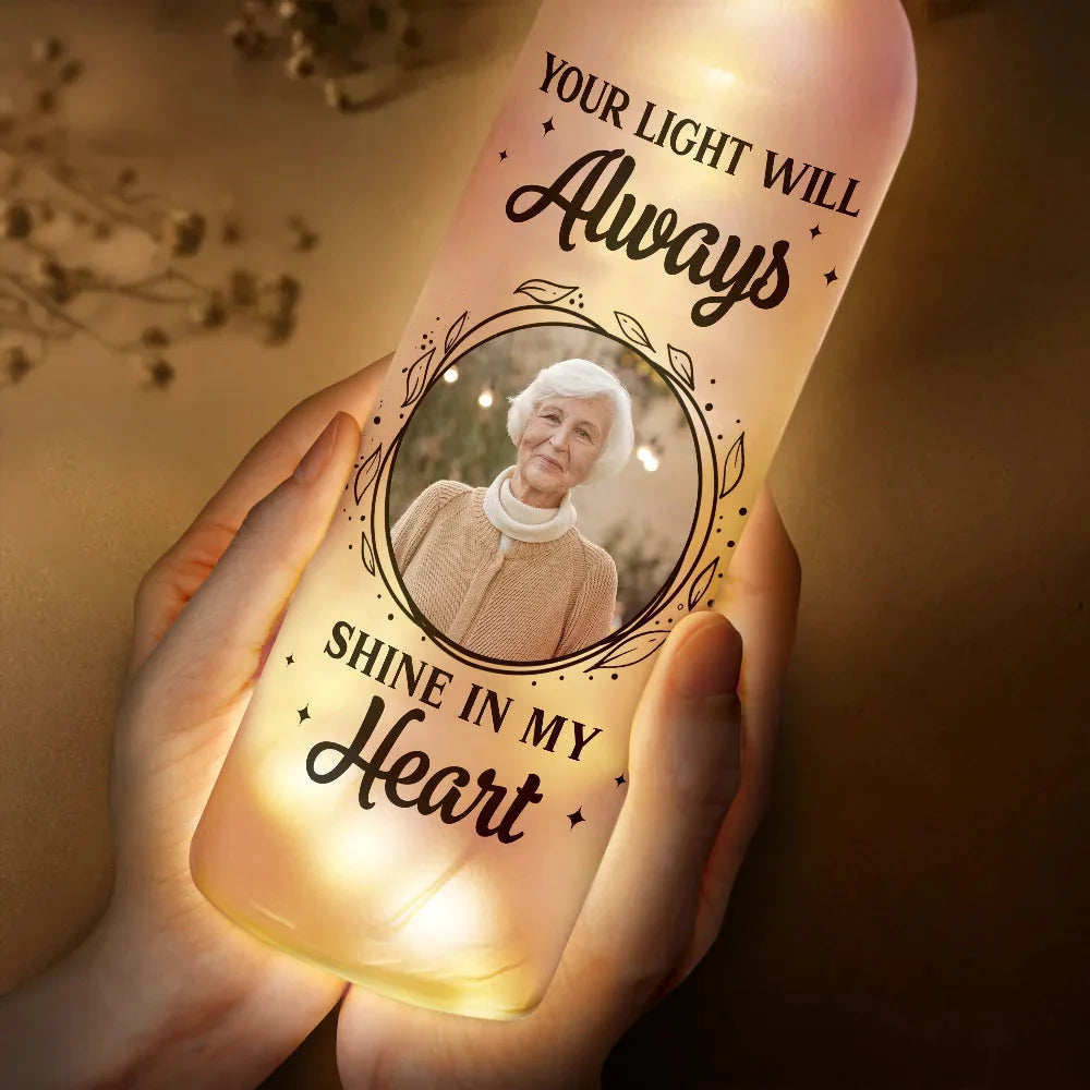 Custom Photo A Star In The Heavens - Personalized Bottle Light