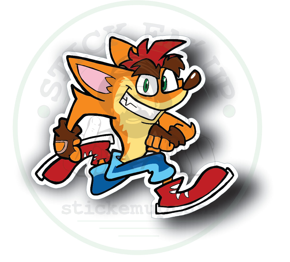 Crash Bandacoot Sticker – Spin It, Smash It, Stick It 🎮💥