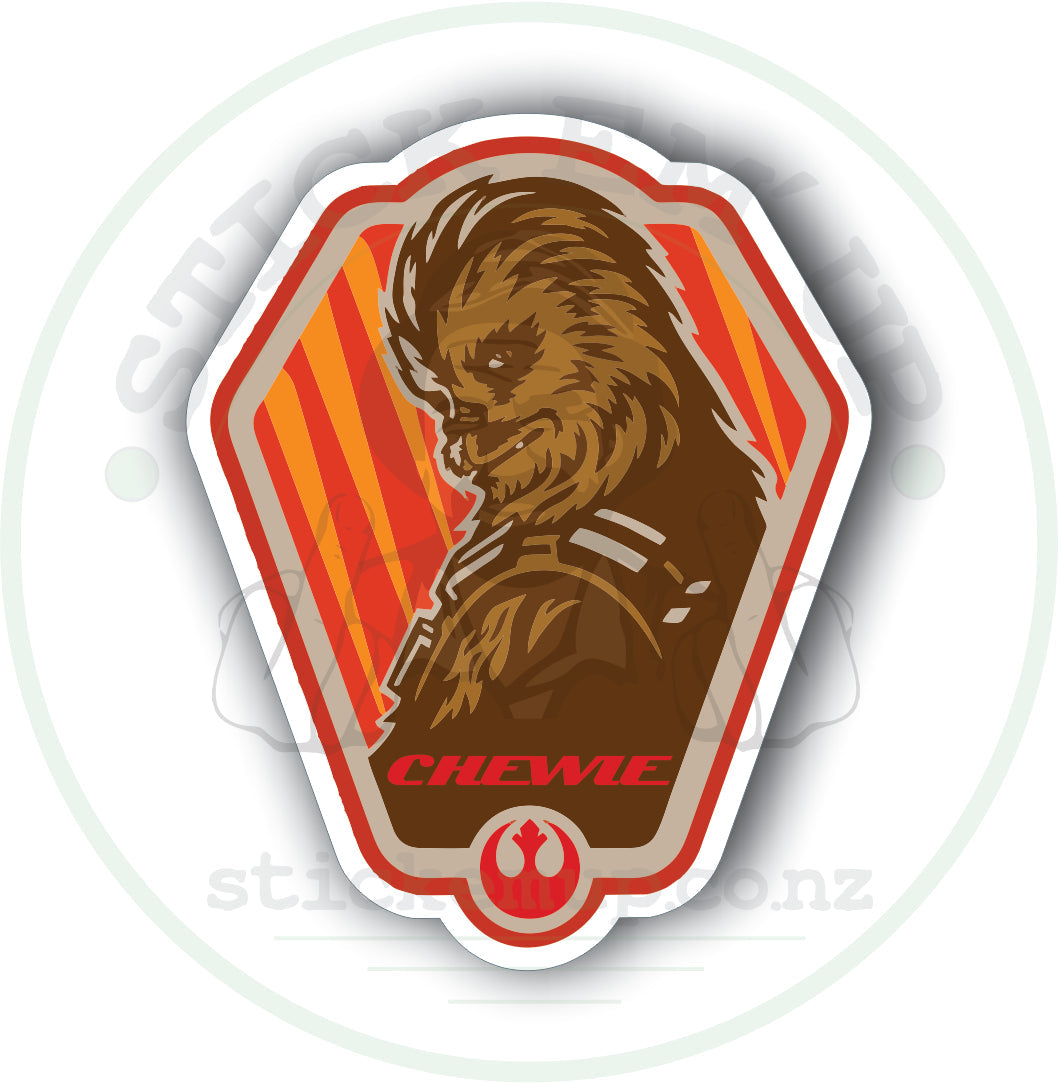 Chewie Sticker – Wookiee Chaos, Sticker Style 🌌🦴