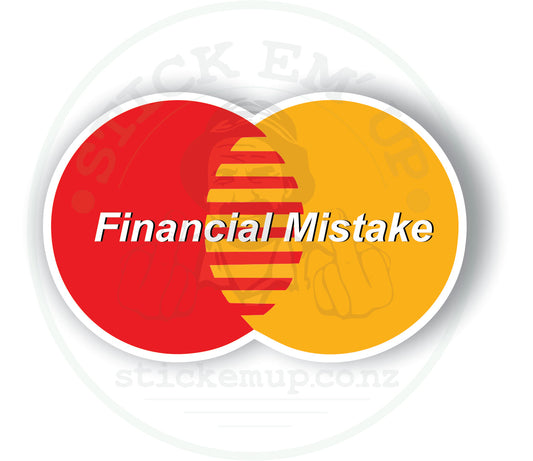 Financial Mistake Sticker